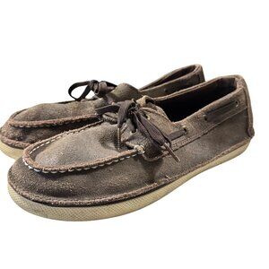 Sperry Top-Sider Brown Suede Boat Shoes for Men Size 6M
